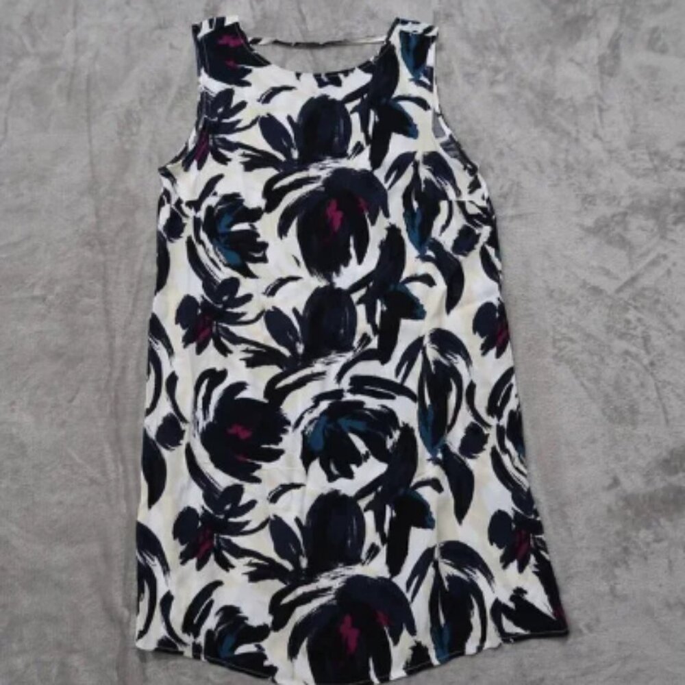 Tom Tailor Dress Womens 12 Black Tunic Sleeveless Artsy Retro Summer Casual